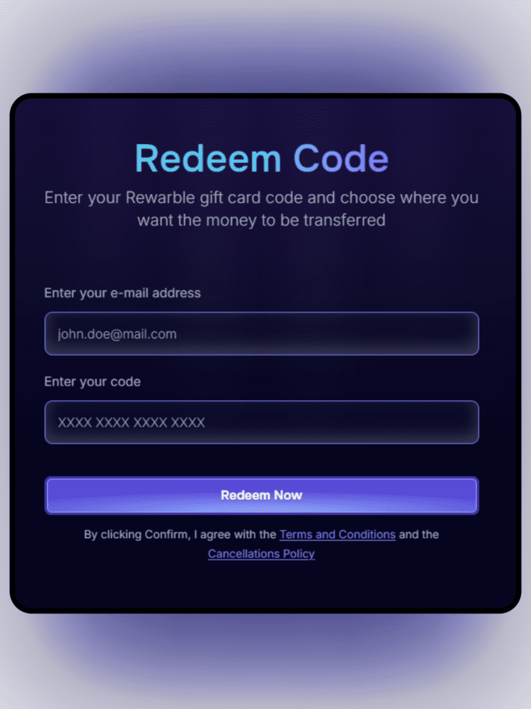код активации VISA Prepaid gift